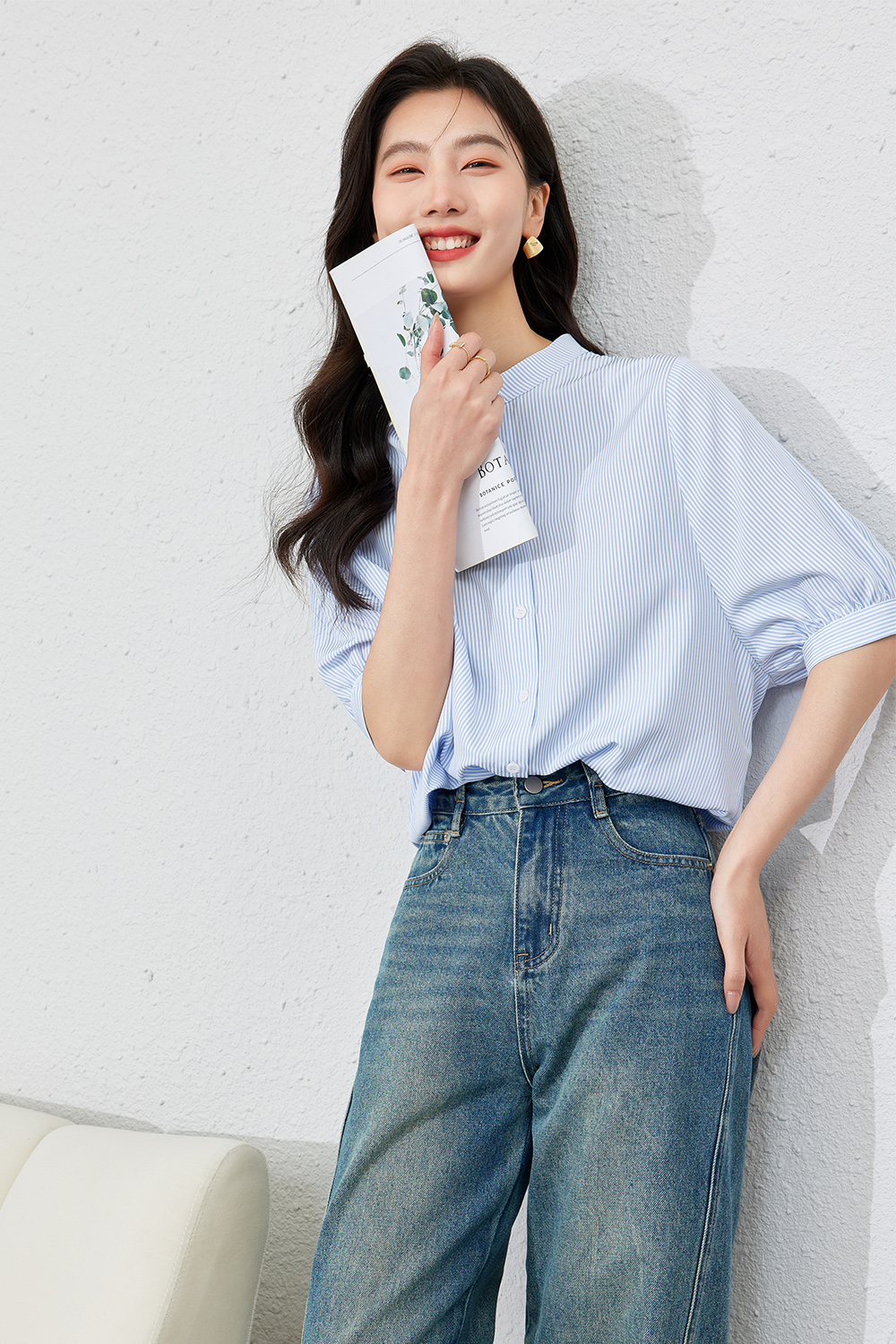 Lightweight Blue Striped Shirt