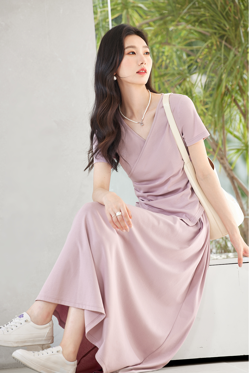 Simple And Elegant Knitted Suit