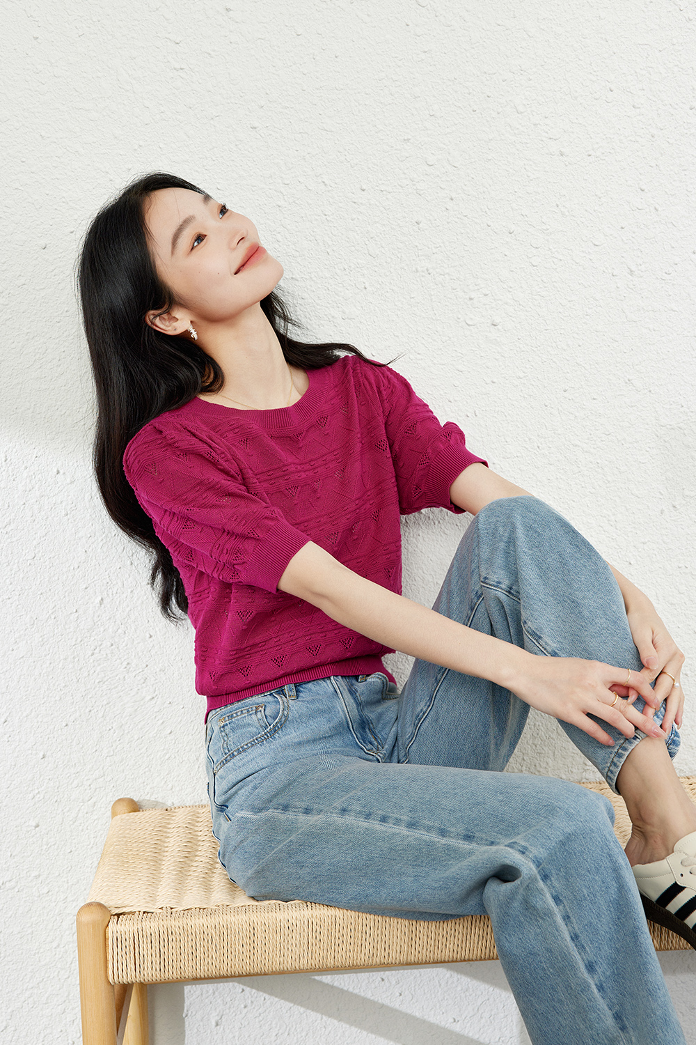 Sunshine Cotton Crew Neck Sweater