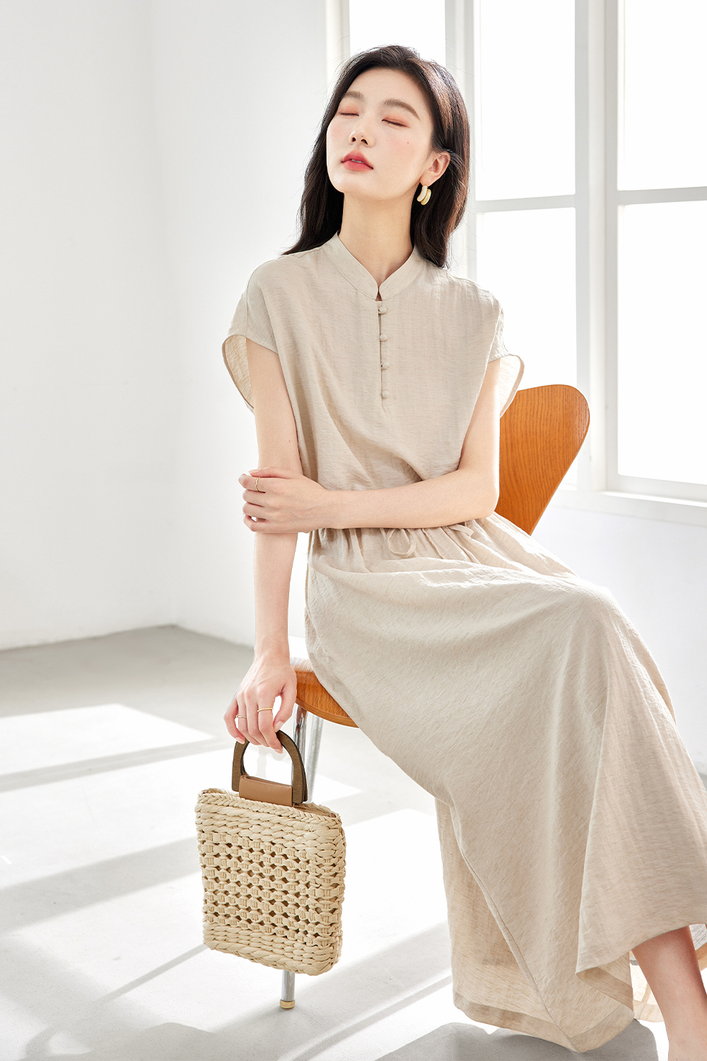 Simple Linen Blend Suit