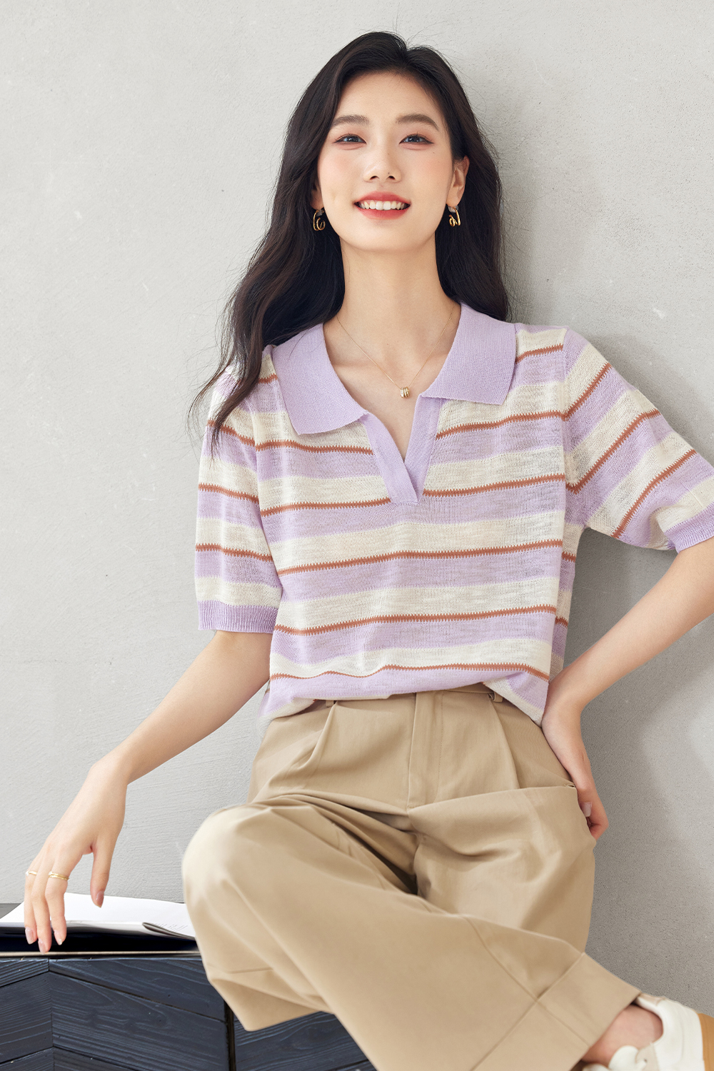 Small Zigzag Striped Sweater
