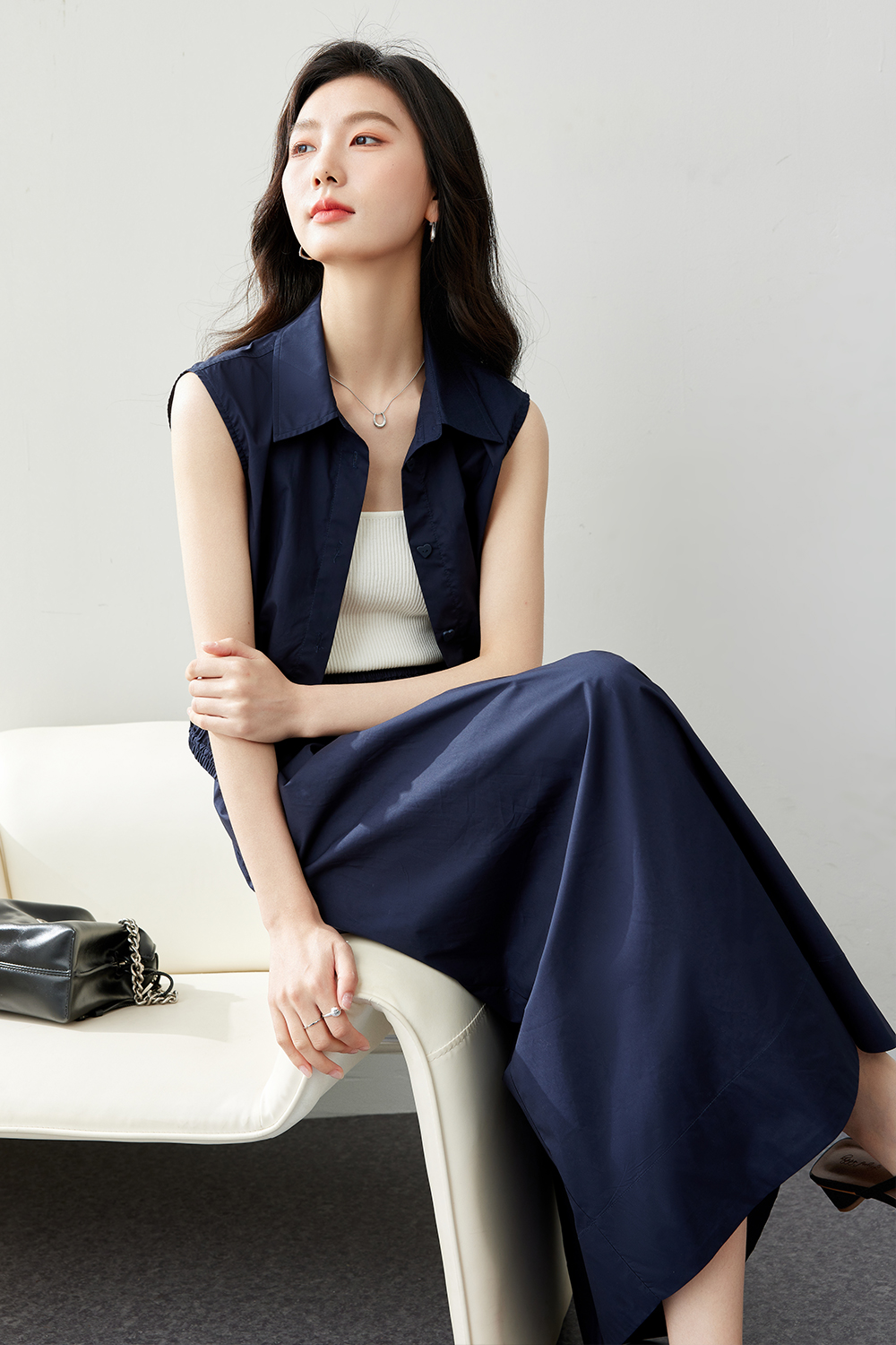 Elegant Temperament Pure Cotton Suit