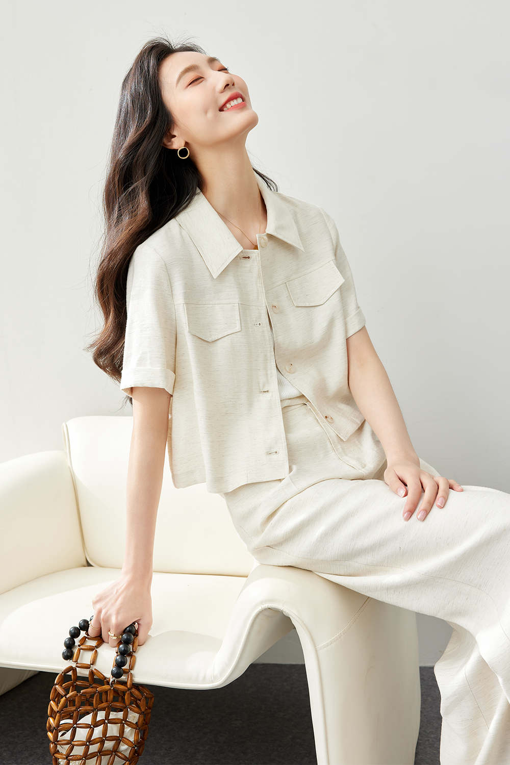 Summer Apricot Commuter Suit