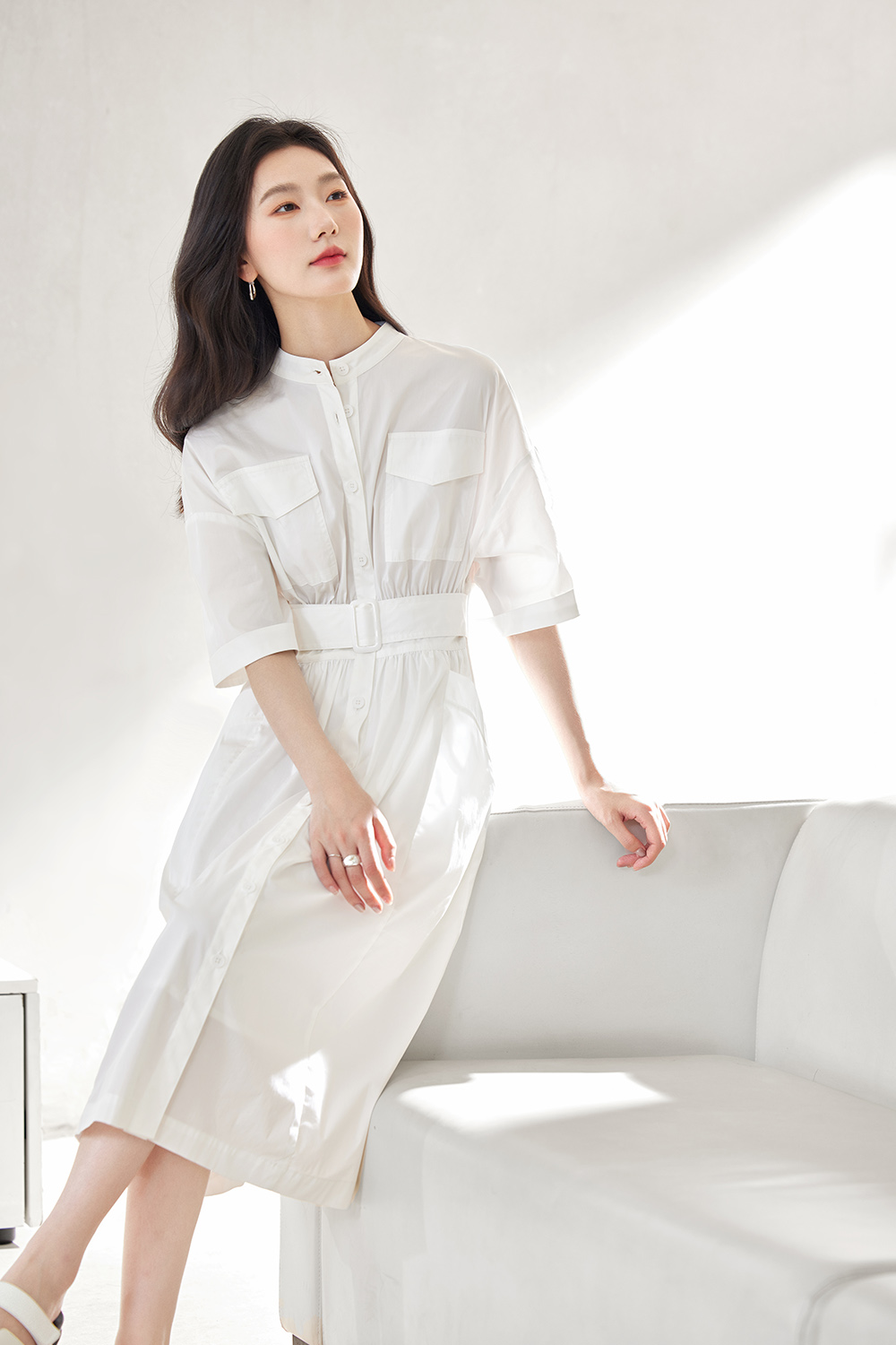 Simple Cotton Shirt Dress