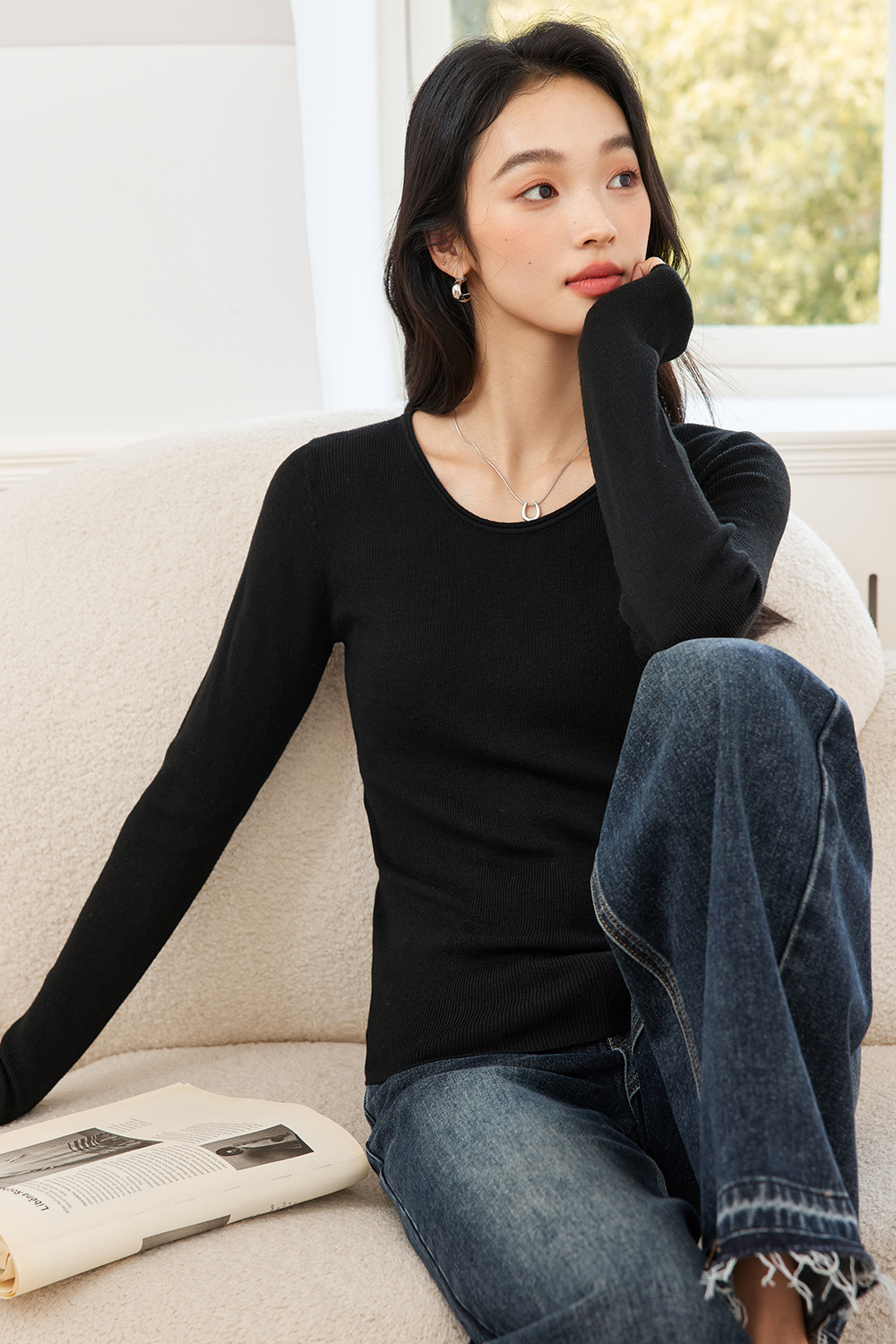 Fashionable And Casual Wool Base Sweater
