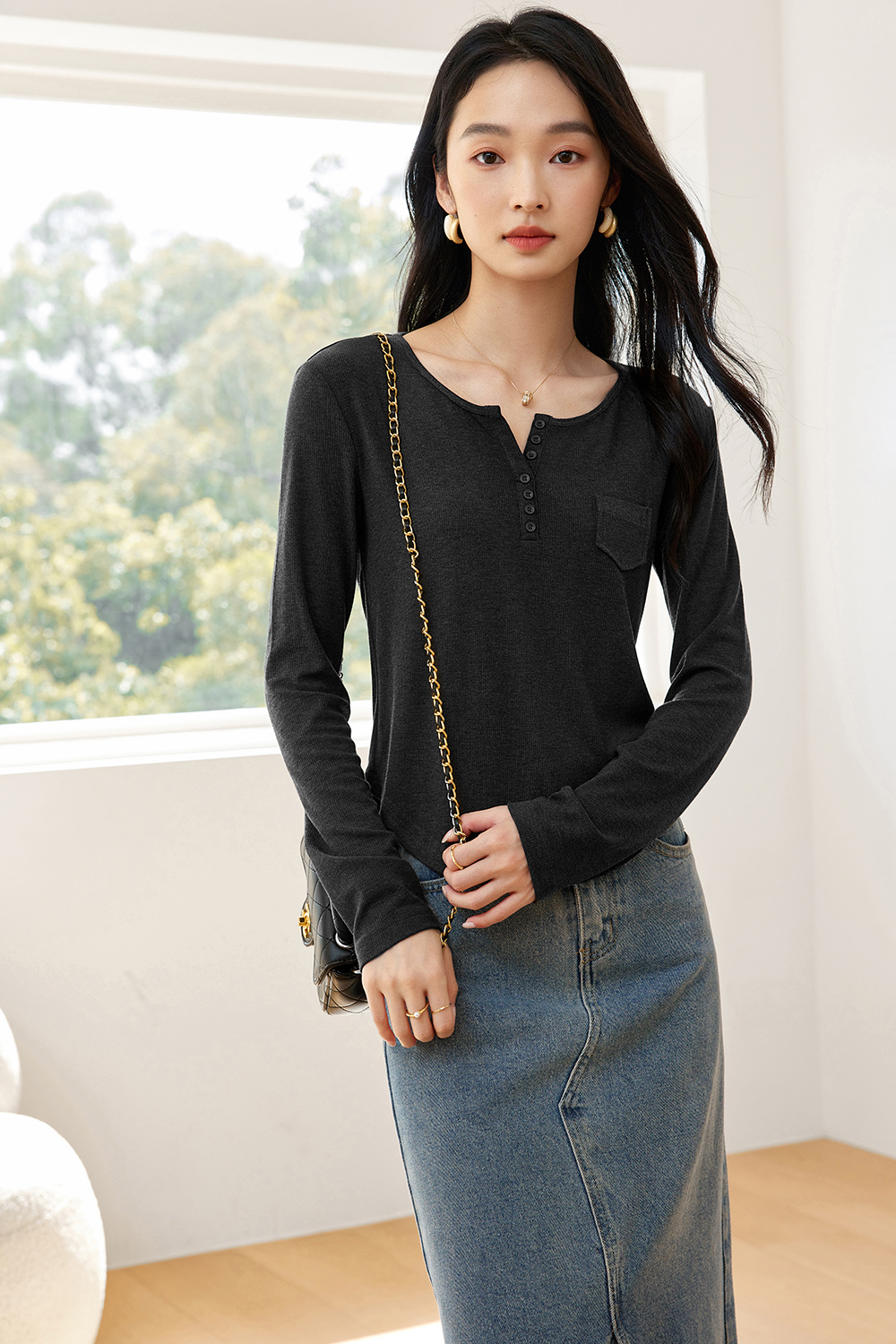 Wool Blend Bottoming Shirt