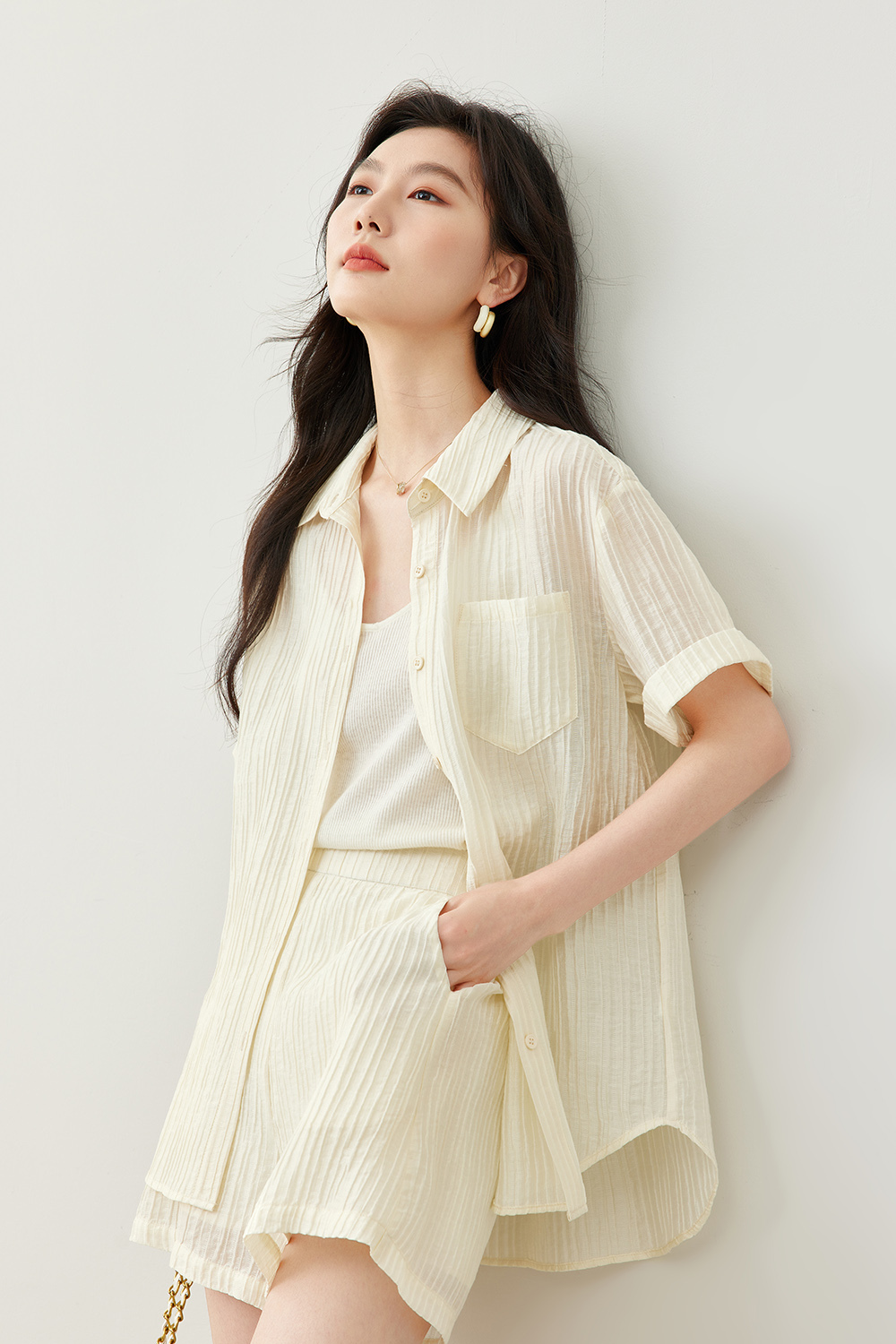 Cool Striped Lyocell Suit