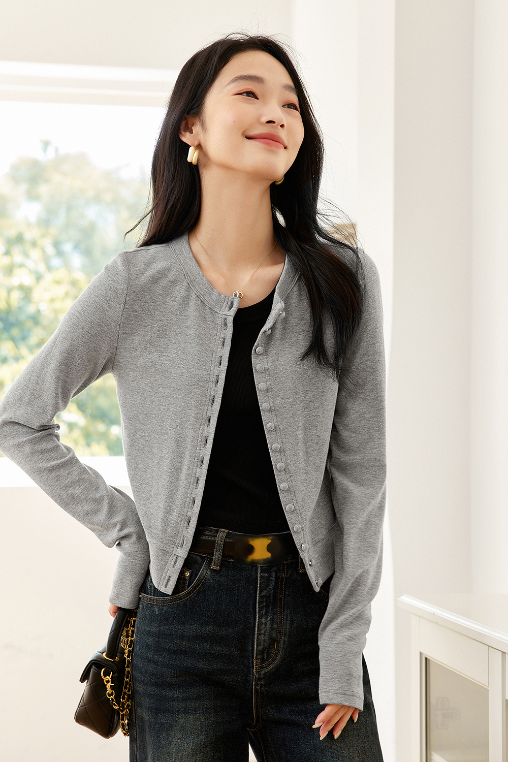 Fashion Matching Knitted Cardigan