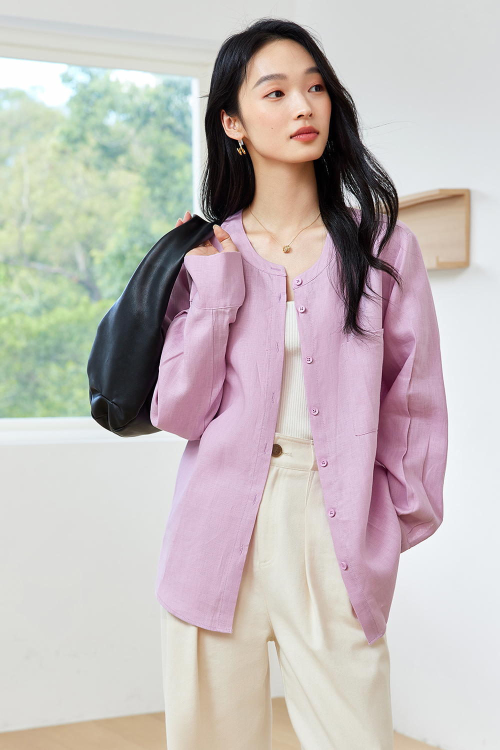 Simple And Stylish Linen Shirt