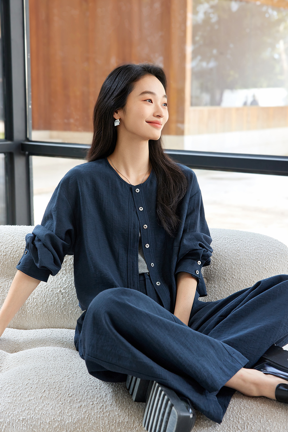Casual Loose Linen Two-Piece Suit