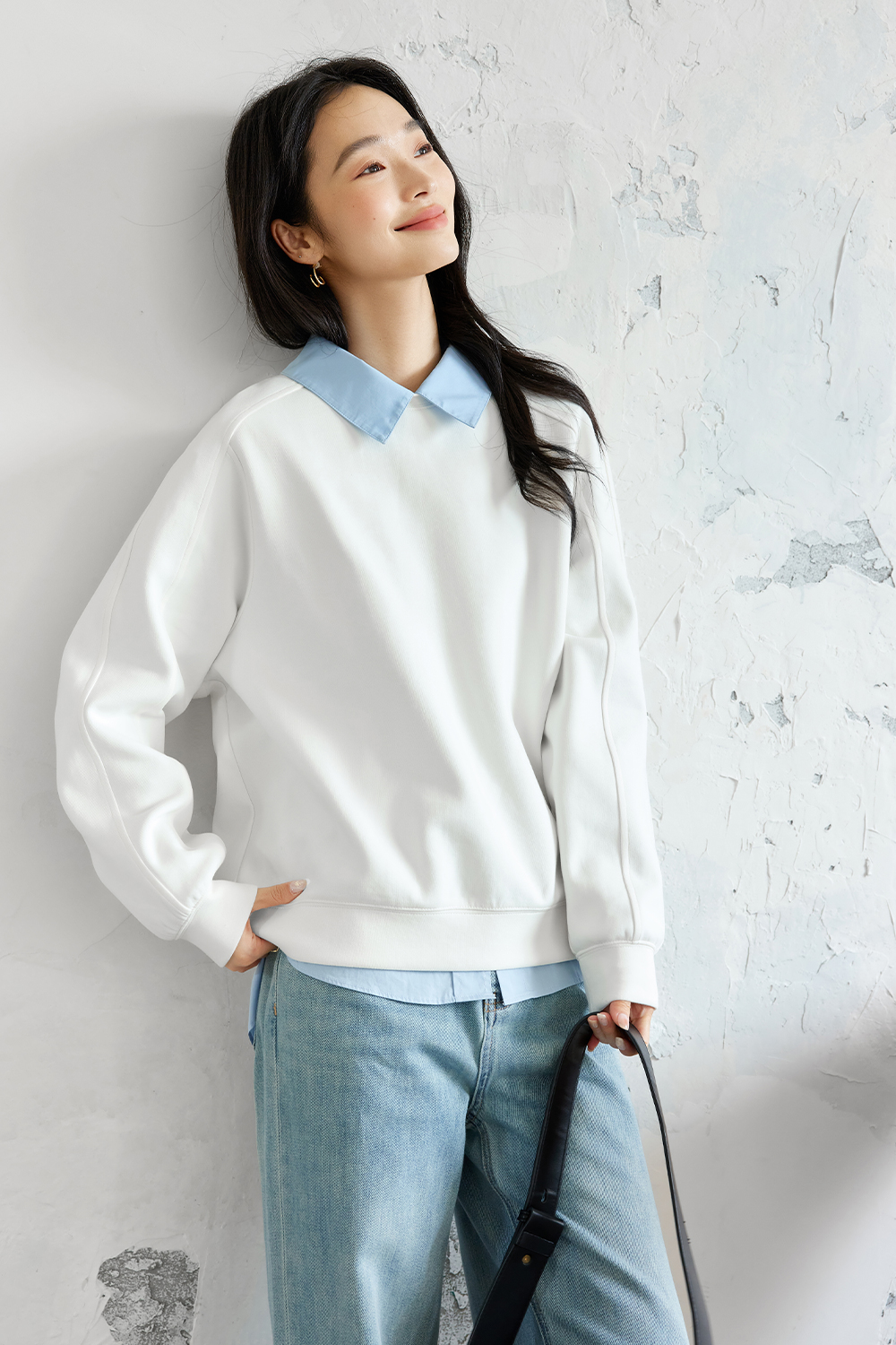 Fashion Pure White Sweatshirt