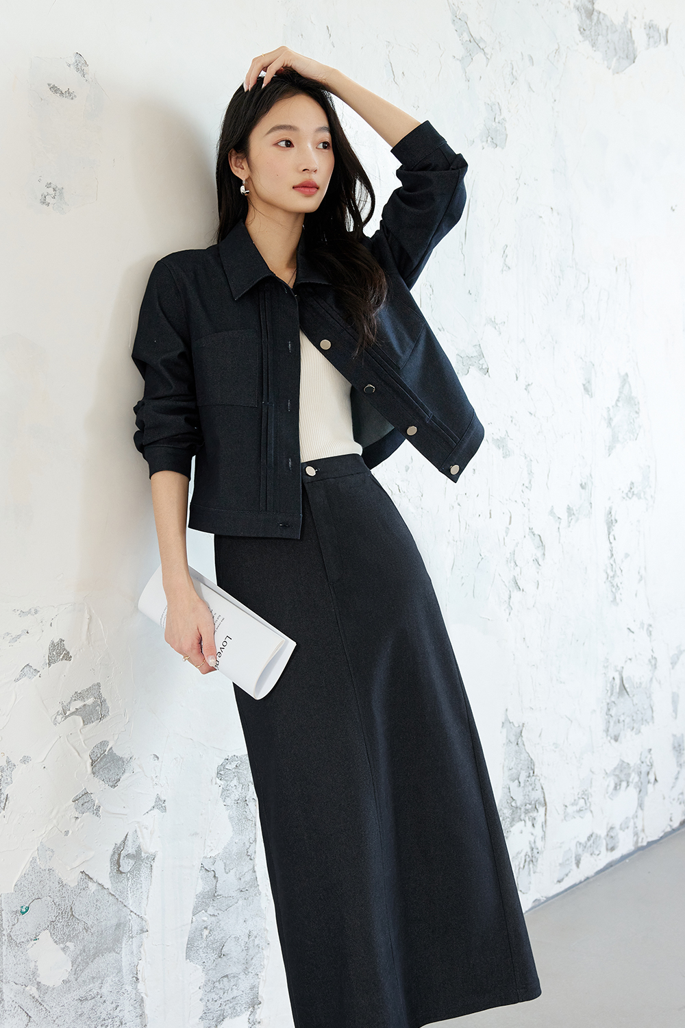 Leisure Textured Denim Suit