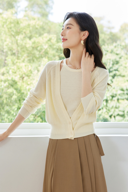Gentle Temperament Knitted Two-Piece Set
