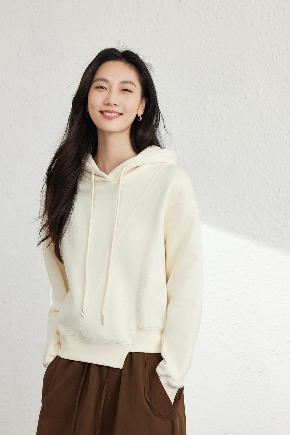 Fleece-Lined Hooded Sweatshirt-VIMLYSTORE