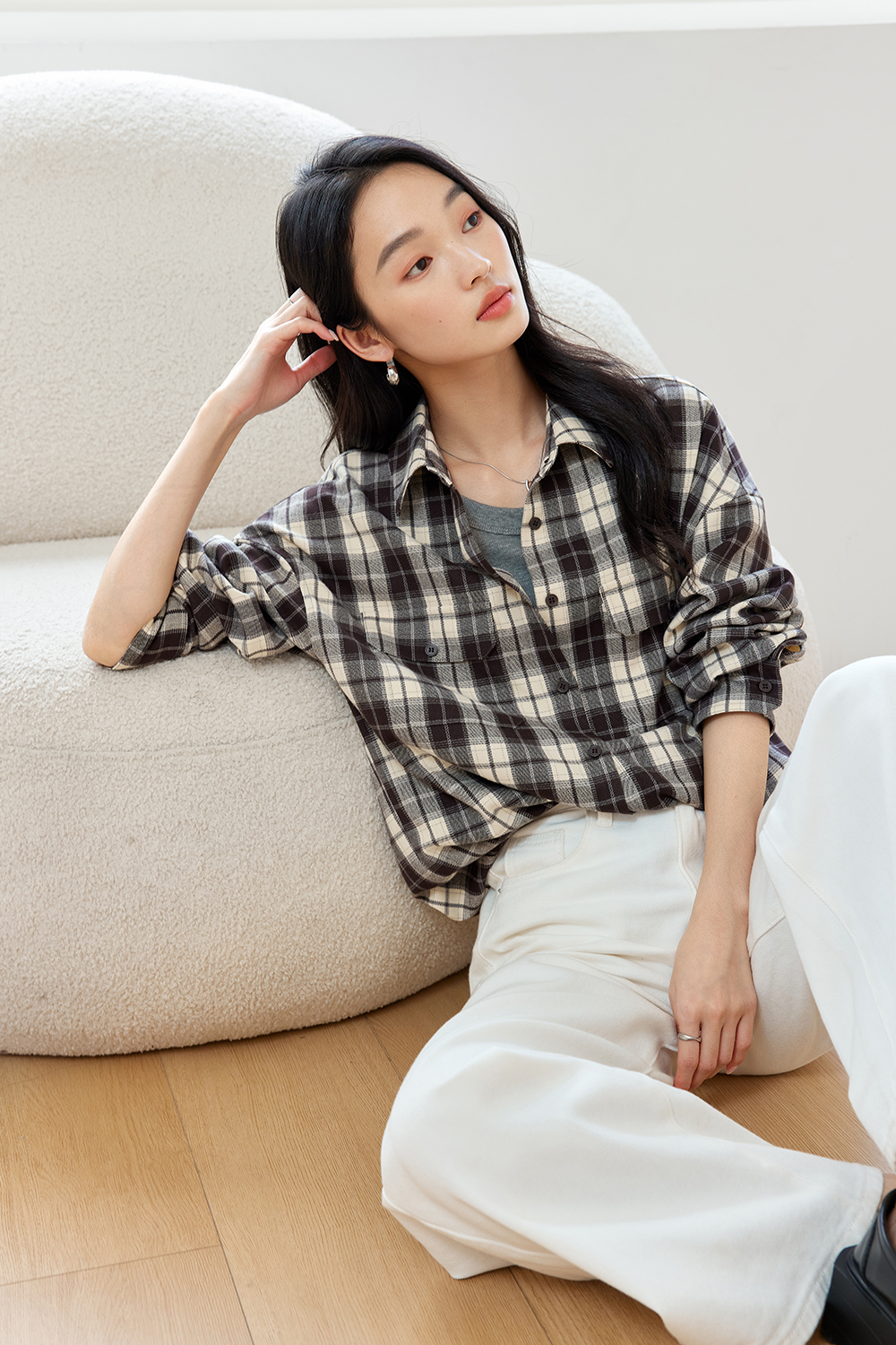 American Retro Plaid Shirt-VIMLYSTORE