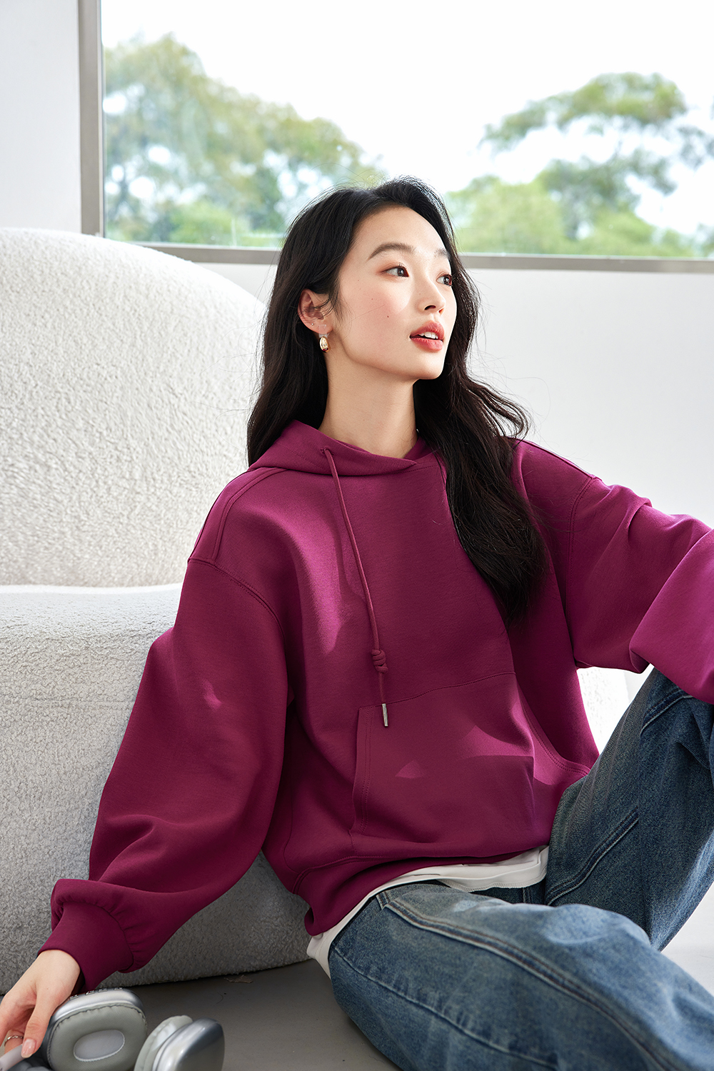 Lazy American Style Casual Hoodie Sweatshirt-VIMLYSTORE