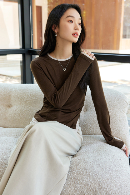 Faux Two-Piece Knitted Base Layer
