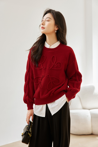 3D Line Design Sweater