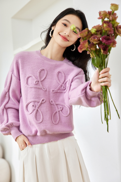 3D Line Design Sweater
