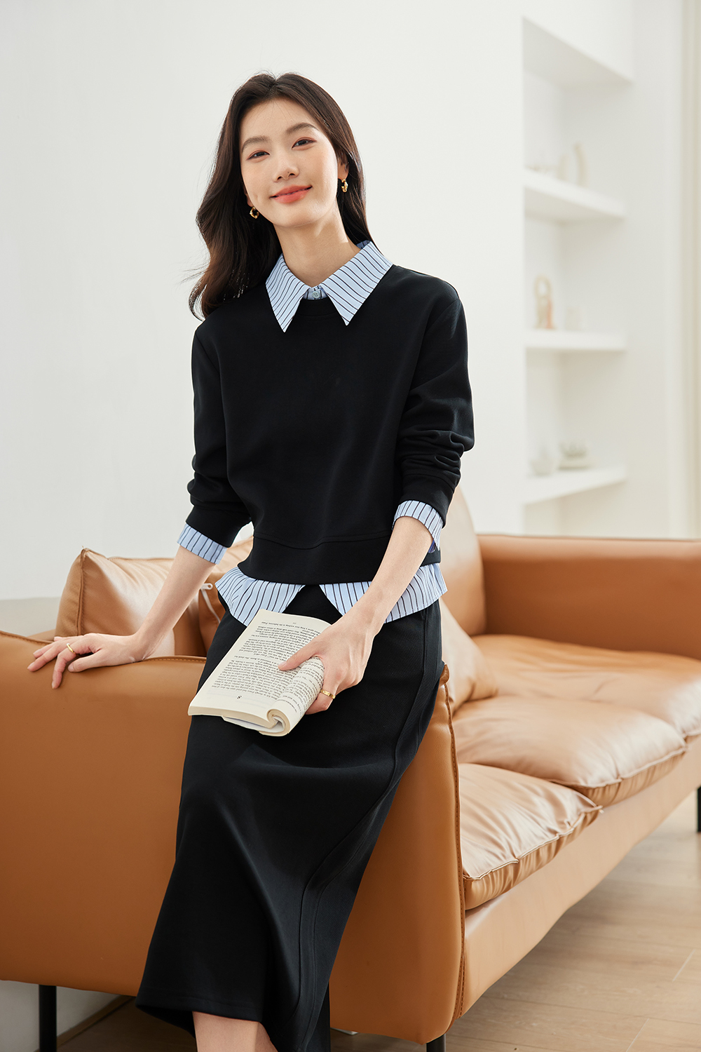 Fashionable business commuting suit