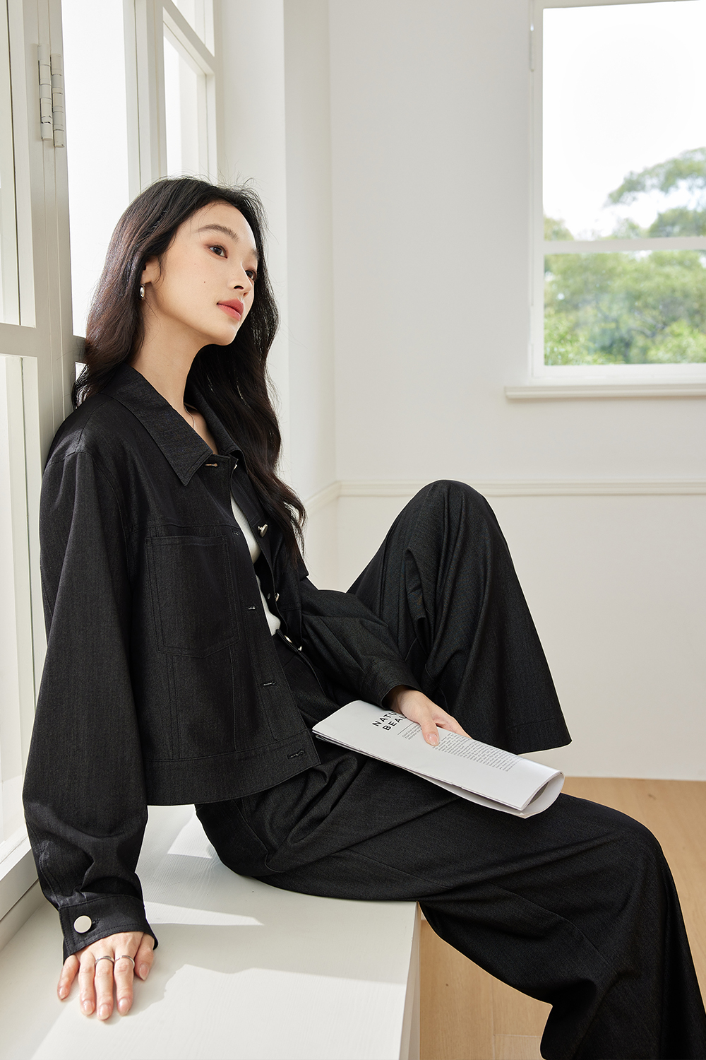 Vintage Relaxation Feeling Black Suit