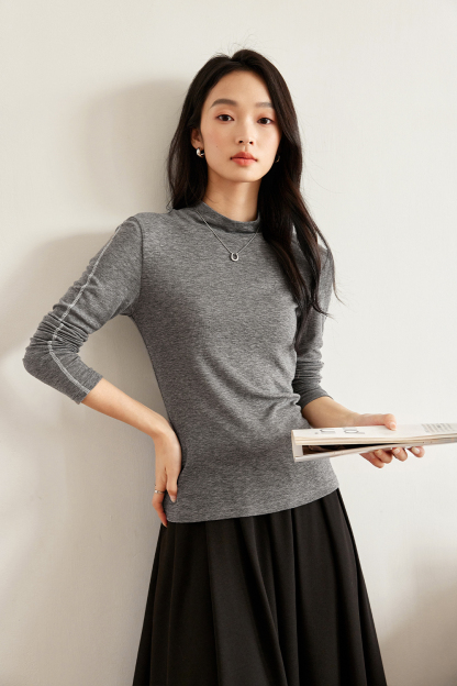 Wool Blend Half Turtleneck Knitted Bottoming Shirt
