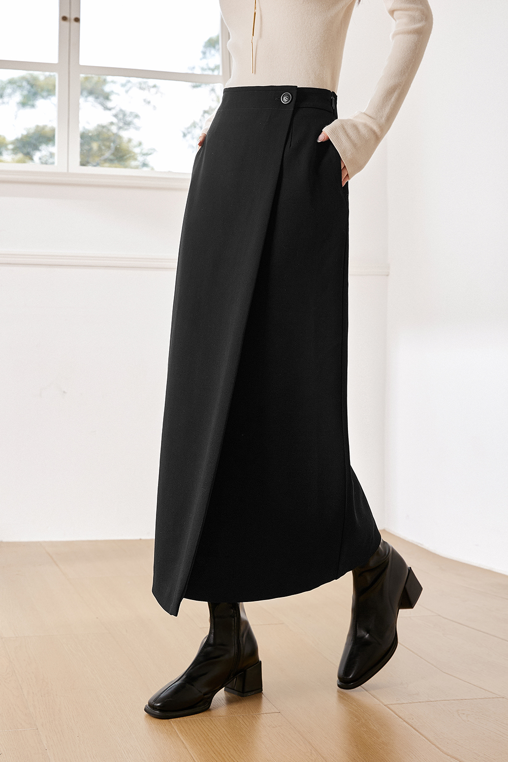 Faux One-Piece Design Skirt
