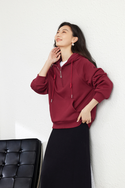 Half-Zip Hooded Sweatshirt