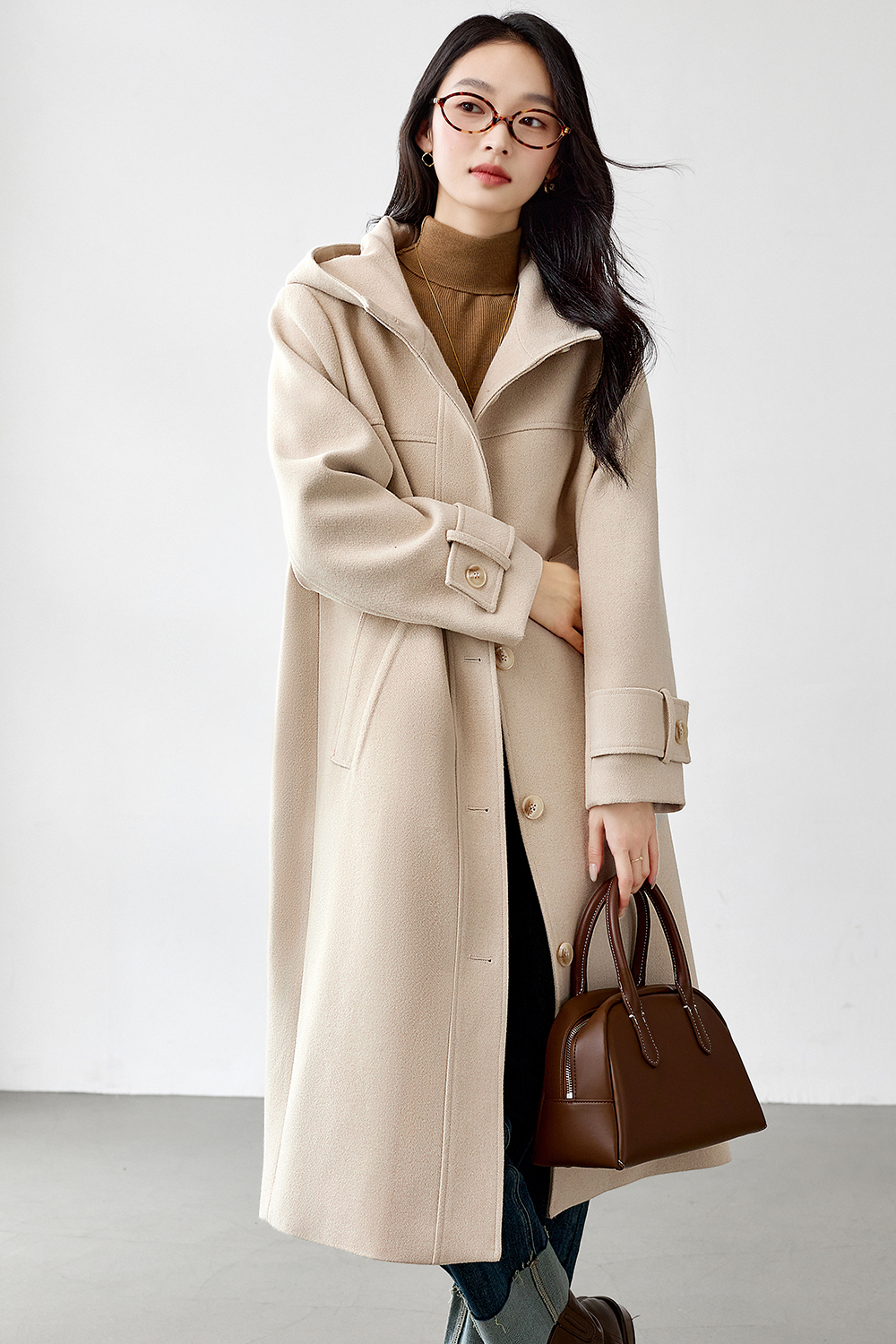 Solid Color Quilted Cotton-Padded Hooded Coat-VIMLYSTORE