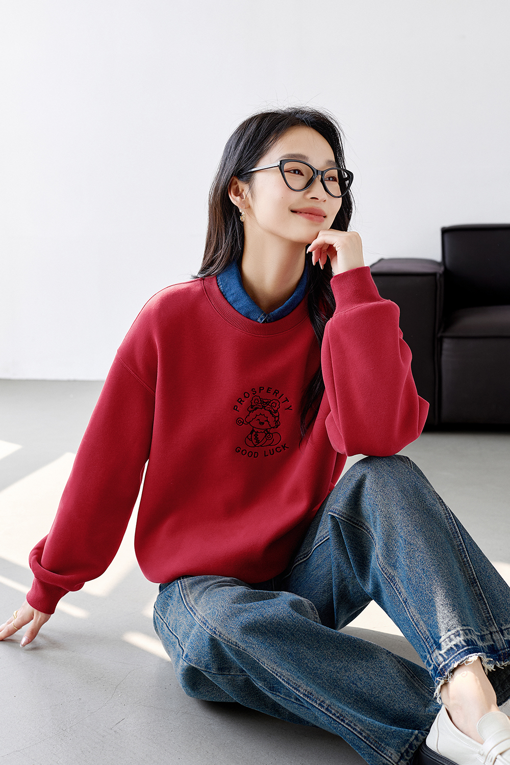 Fun printed design sweatshirt-VIMLYSTORE
