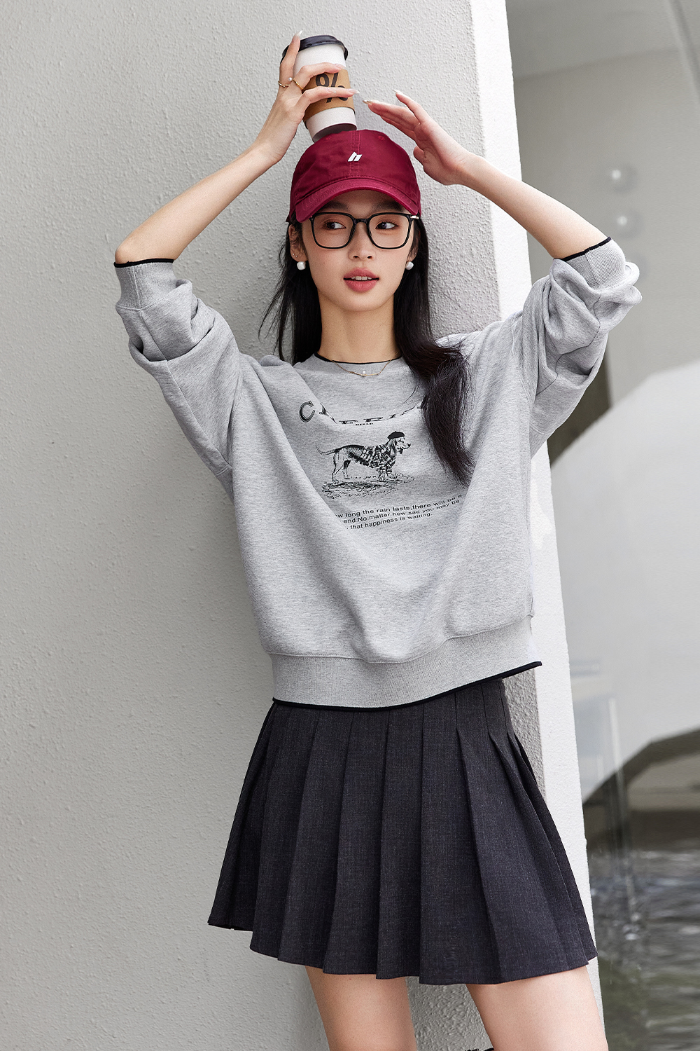 Cotton-spun Dog Printed Sports Shirt