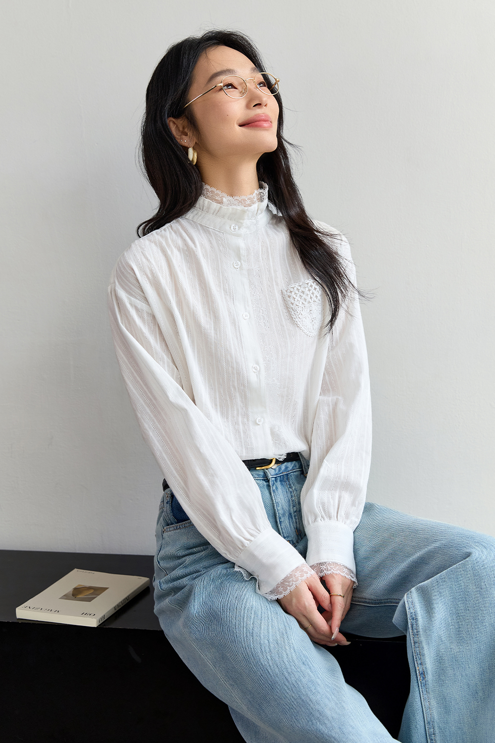 Hollow Lace Shirt