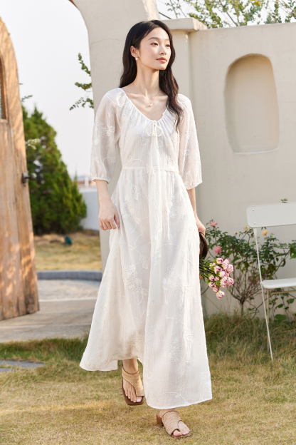 Embroidered Texture Dress