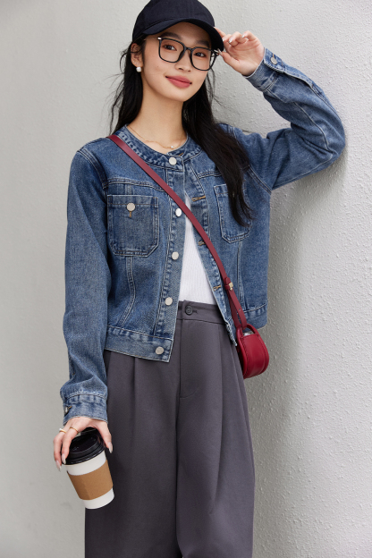 Classic High Cotton Denim Jacket