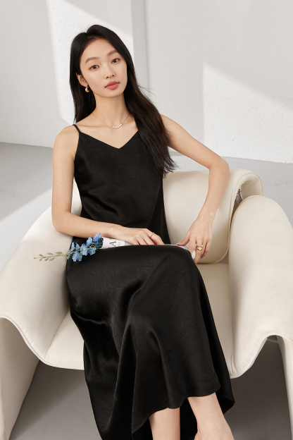 Elegant Silky Sling Dress