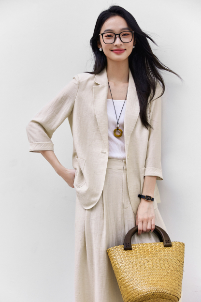 Linen Business Casual Suit