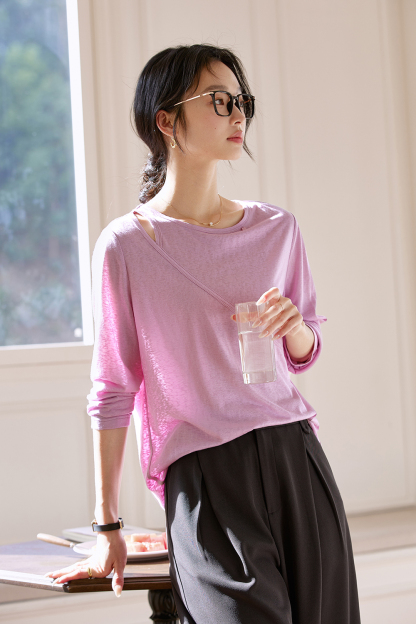 Creative Diagonal Casual T-Shirt