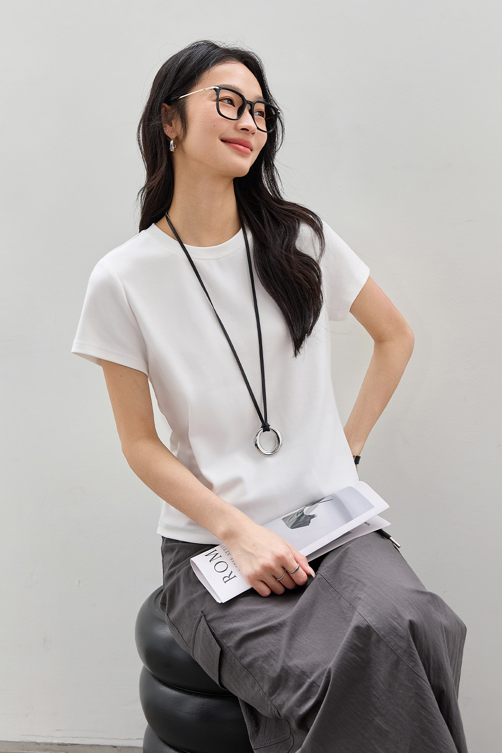 Modern Casual White T-Shirt-VIMLYSTORE