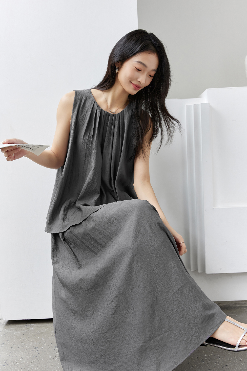 Simple Drape Casual Suit-VIMLYSTORE