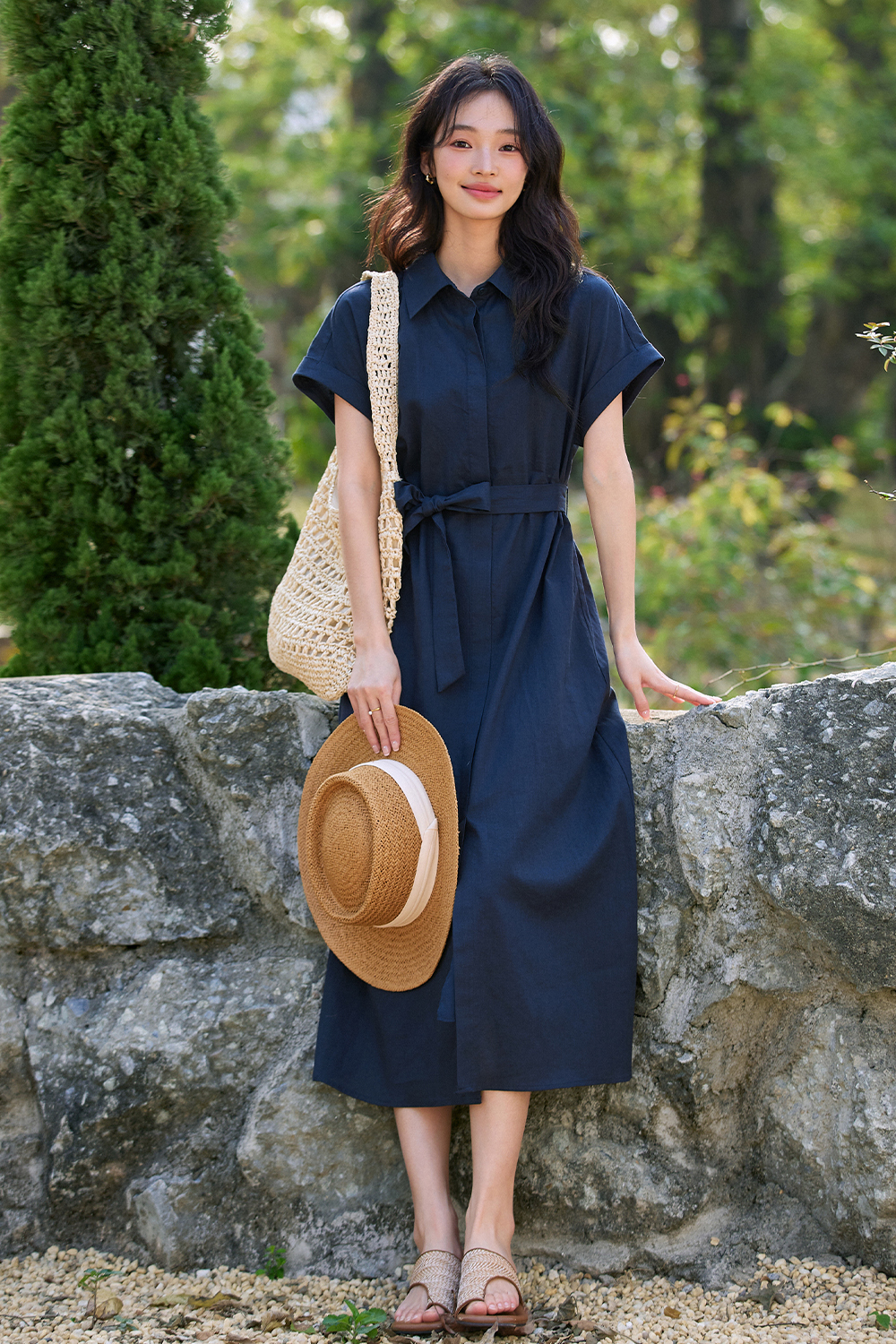 Lapel Shirt Dress