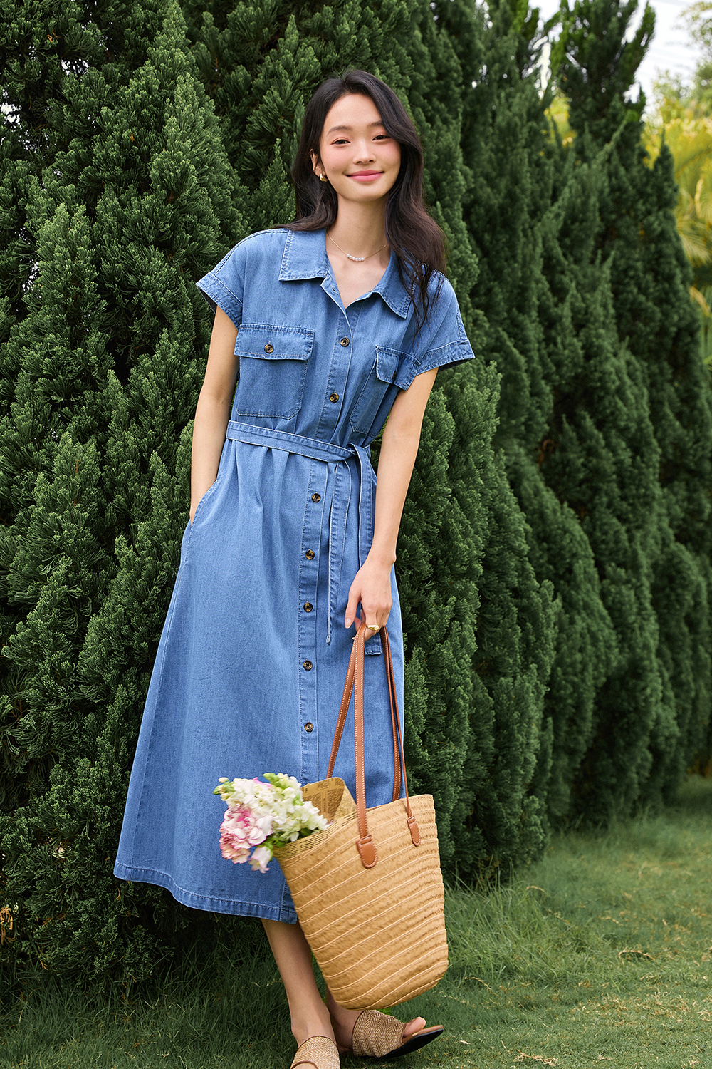 Denim Small A-Line Dress