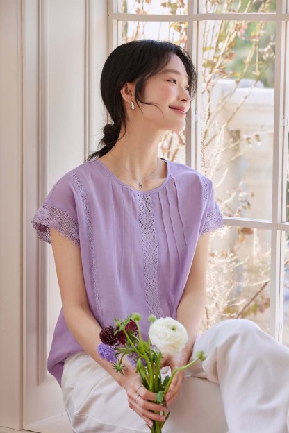 Cotton And Linen Blend Loose Shirt