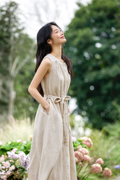 Lyocell Linen Blend Dress