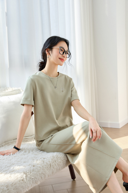 Cotton Blended Casual Embroidery Suit
