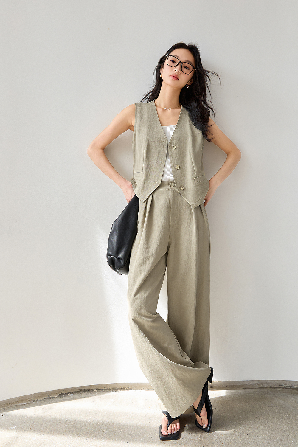 Exposed Stitching Casual Suit