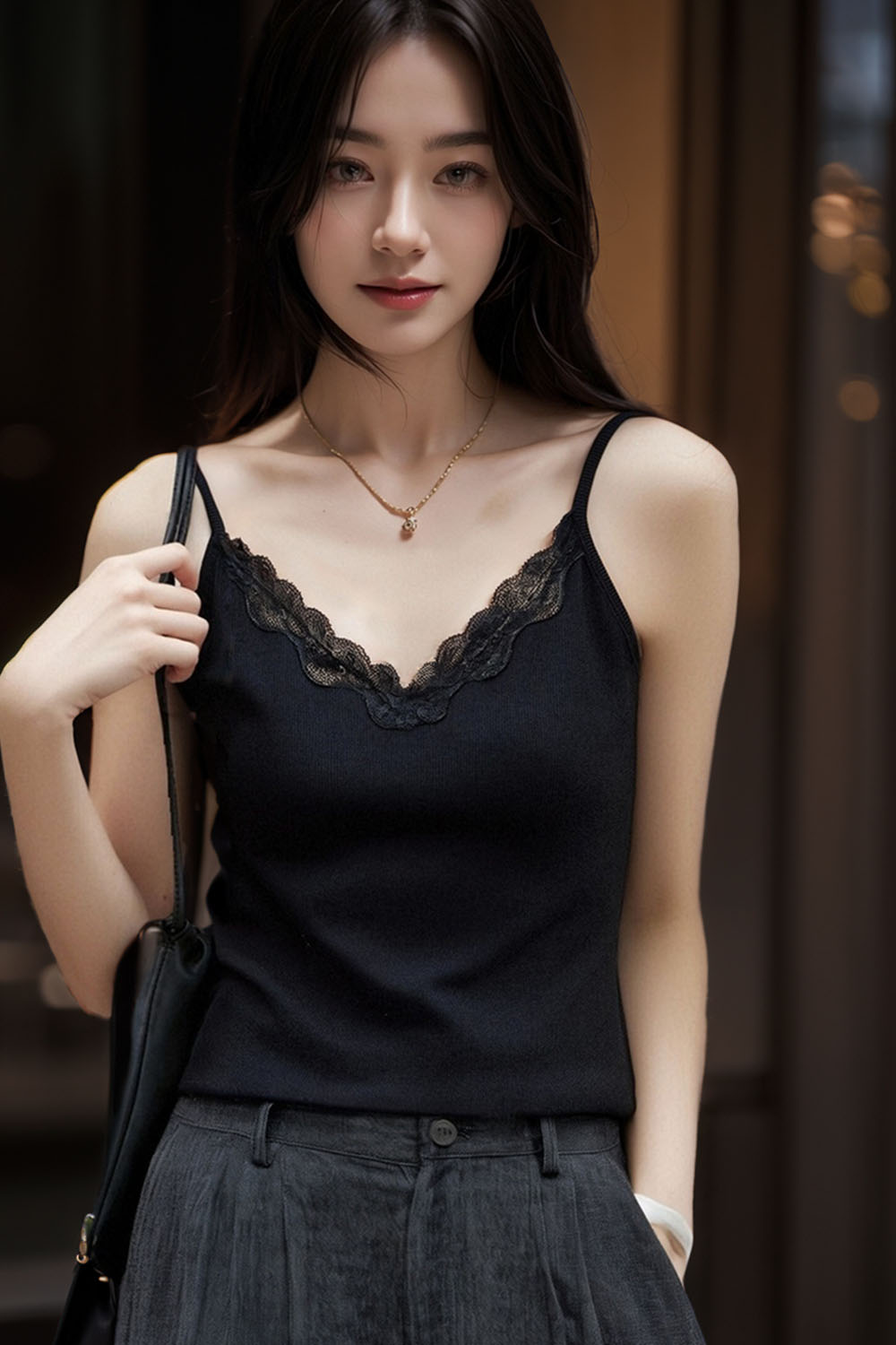 V-Neck Lace Camisole