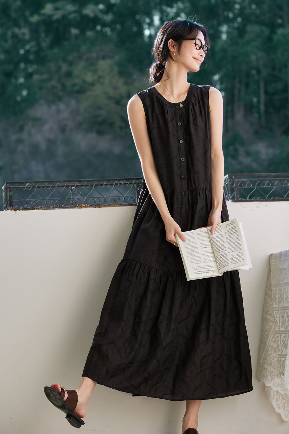 Lyocell Texture Loose Dress