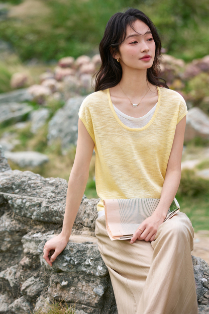 Fake Two-Piece Straight Knit Sweater