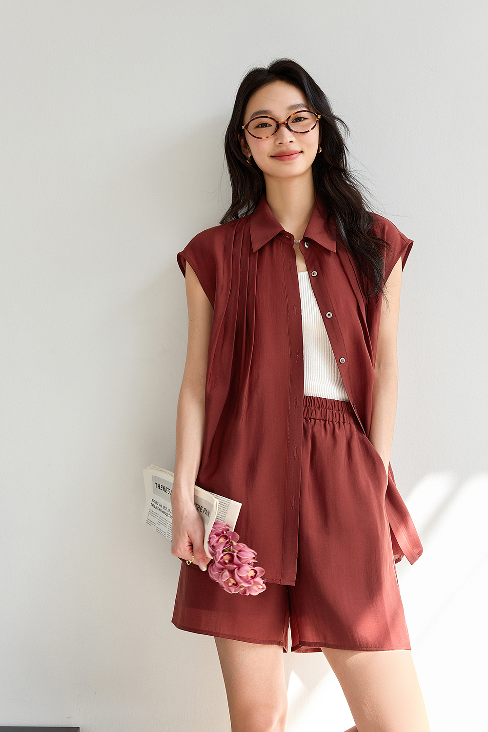 Lyocell Lapel Solid Color Suit