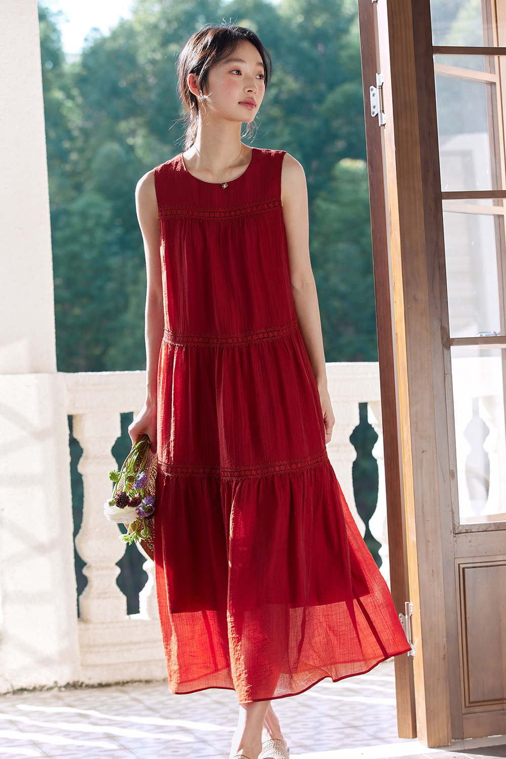 Vacation Style Sleeveless Loose Dress